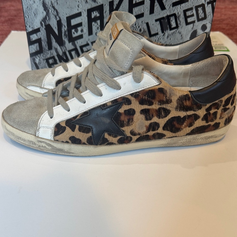 Golden Goose Leopard and Black Sneakers - Picture 3 of 8